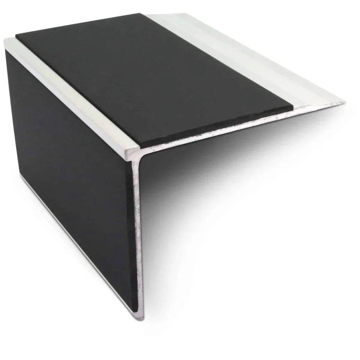 - NSL27 75x58mm DDA Compliant Aluminum Non-Slip Stair Nosing with PVC - Aluminium