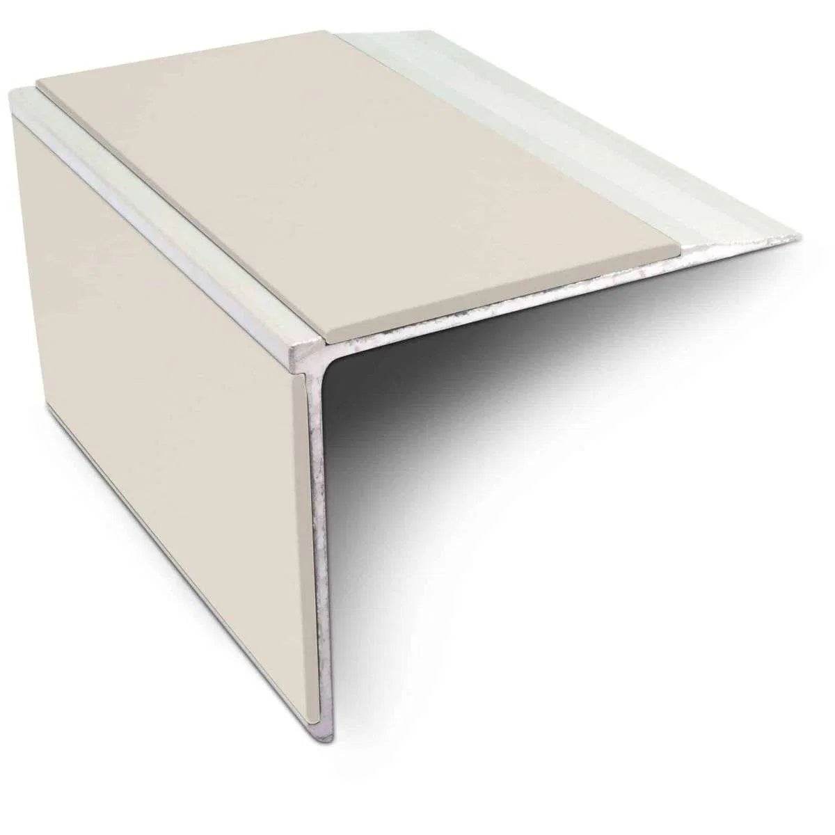 - NSL27 75x58mm DDA Compliant Aluminum Non-Slip Stair Nosing with PVC - Aluminium
