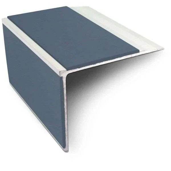 - NSL27 75x58mm DDA Compliant Aluminum Non-Slip Stair Nosing with PVC - Aluminium
