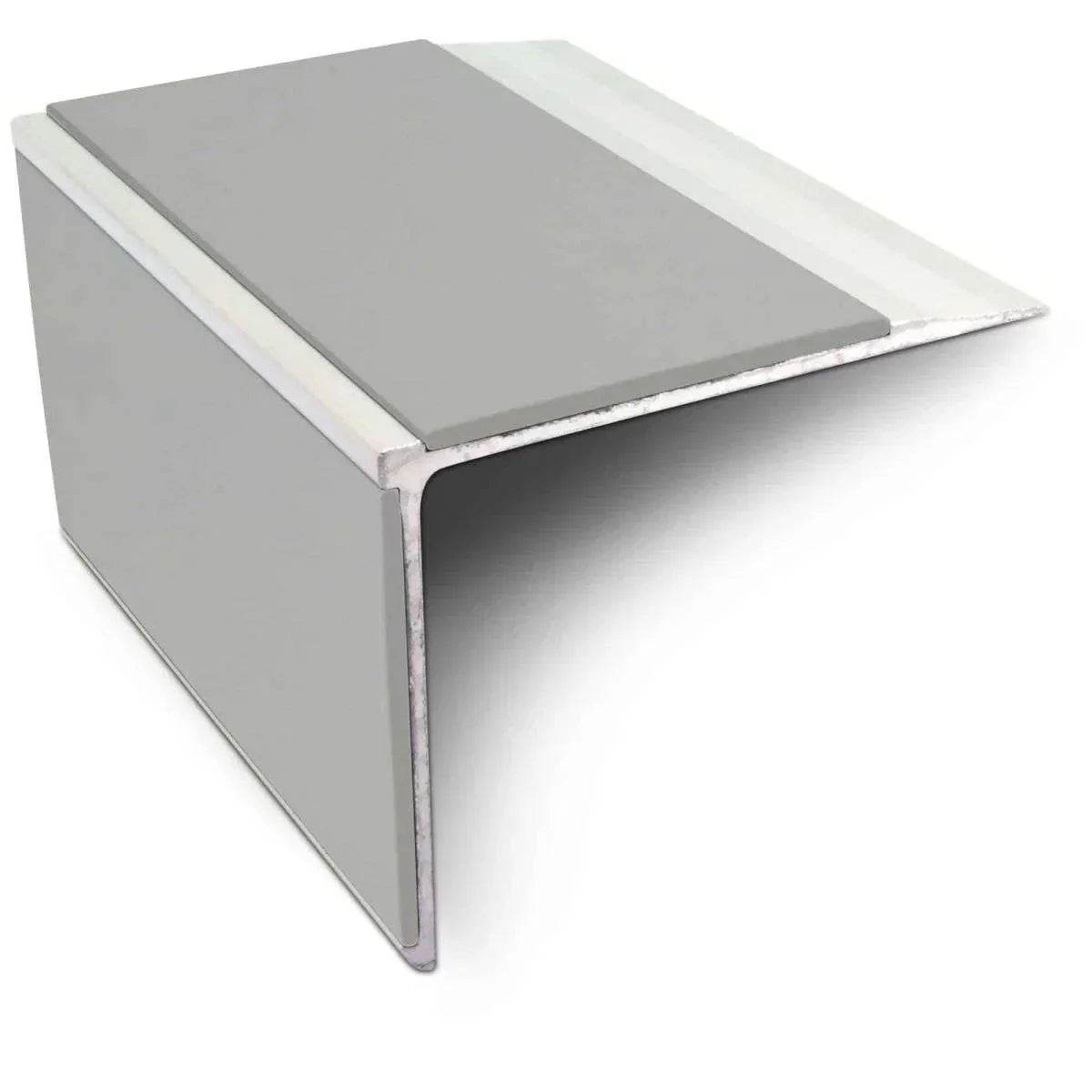 - NSL27 75x58mm DDA Compliant Aluminum Non-Slip Stair Nosing with PVC - Aluminium