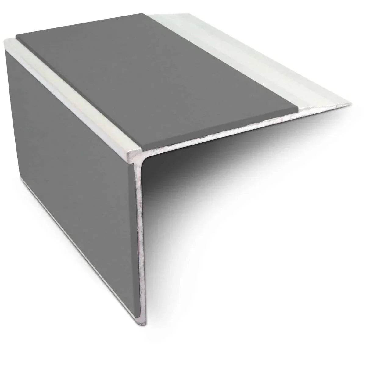 - NSL27 75x58mm DDA Compliant Aluminum Non-Slip Stair Nosing with PVC - Aluminium