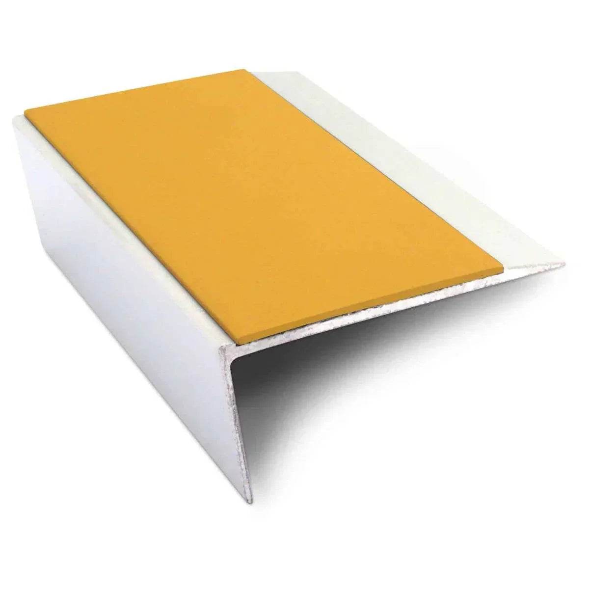 - NSL16 66 x 32mm Aluminium Non Slip Stair Nosing Edge Trim With Pvc Insert Rakeback - Aluminium