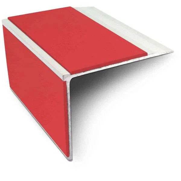 - NSL27 75x58mm DDA Compliant Aluminum Non-Slip Stair Nosing with PVC - Aluminium