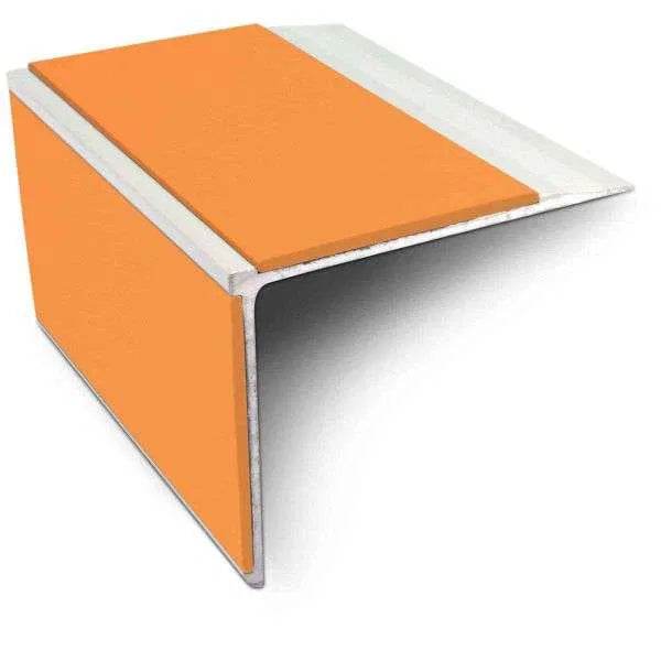 - NSL27 75x58mm DDA Compliant Aluminum Non-Slip Stair Nosing with PVC - Aluminium