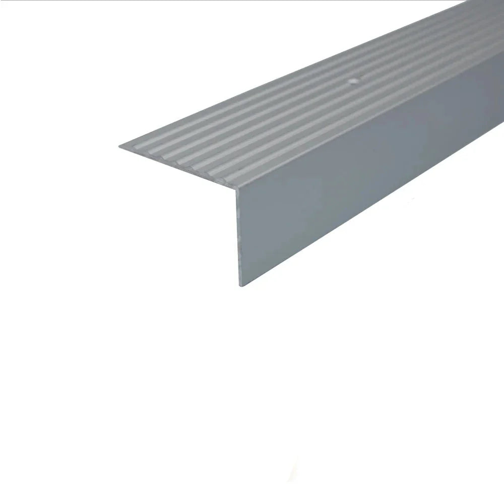 A32 65 x 42mm Anodised Aluminium Non Slip Ribbed Treads Stair Nosing Edge Trim - Inova Stair Nosings