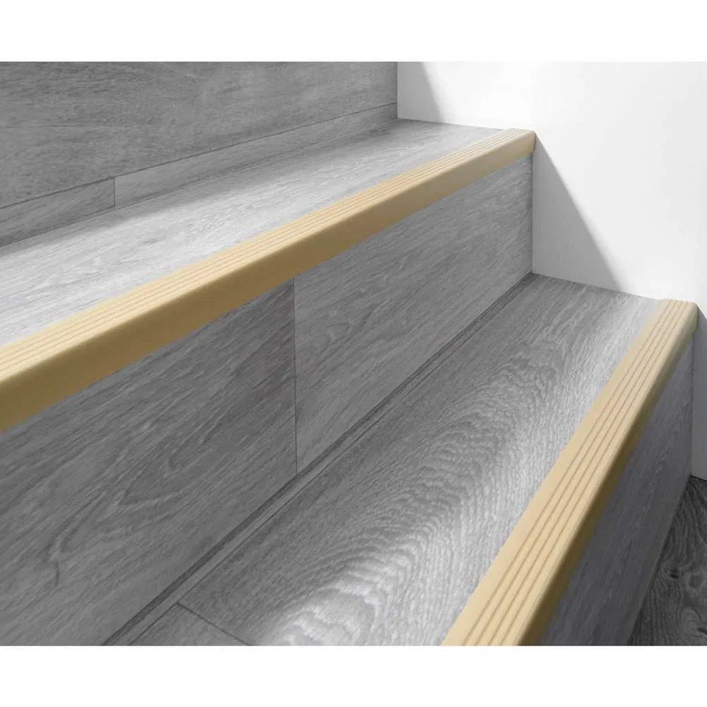 Flexible Anti-Slip Self-Adhesive Stair Nosing 40x25mm PVC Stair Edge Trim for Safe Steps 735-ND - Inova Stair Nosings