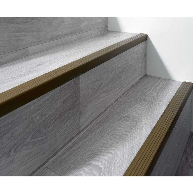 Flexible Anti-Slip Self-Adhesive Stair Nosing 40x25mm PVC Stair Edge Trim for Safe Steps 735-ND - Inova Stair Nosings