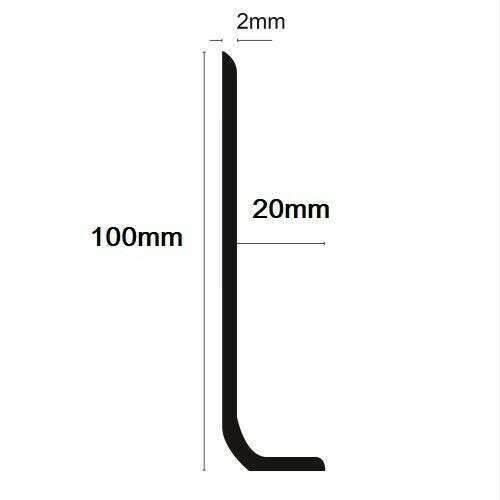 - 15-meter Long Flexible PVC Sit-On Skirting Board,Angle -