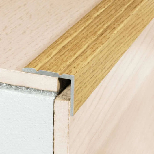 Anodised Aluminium Self Adhesive Stair Nosing Edge Trim 25 x 20mm - Inova Stair Nosings