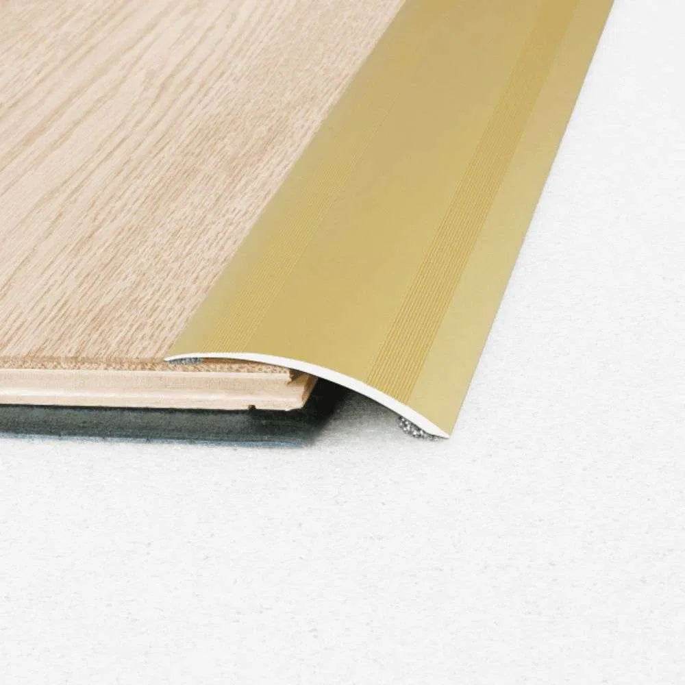  - 61mm Anodized Aluminum Self-Adhesive Door Threshold Ramp (A49) - Aluminium