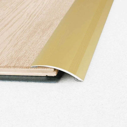  - 61mm Anodized Aluminum Self-Adhesive Door Threshold Ramp (A49) - Aluminium