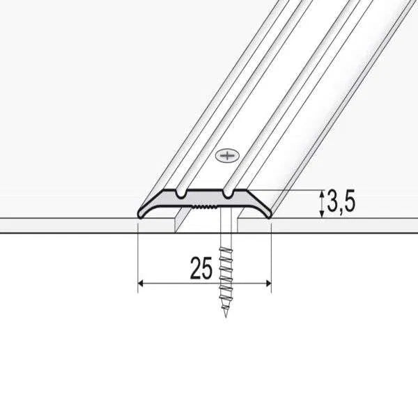 A12 Anodised Aluminium Flat Door Threshold Strip - Inova Stair Nosings