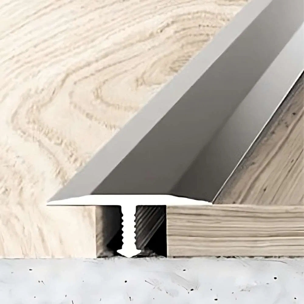 A56 26mm Anodised Aluminium Threshold Trim T Bar Transition Strip For Tiles - Inova Stair Nosings