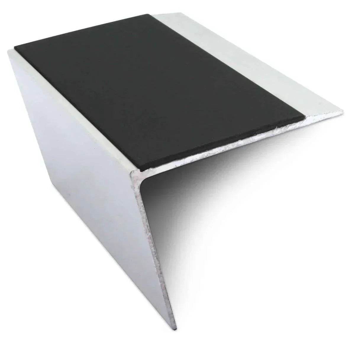  - NSL26 67x55mm DDA Aluminium Non-Slip Stair Nosing Edge Trim - Aluminium