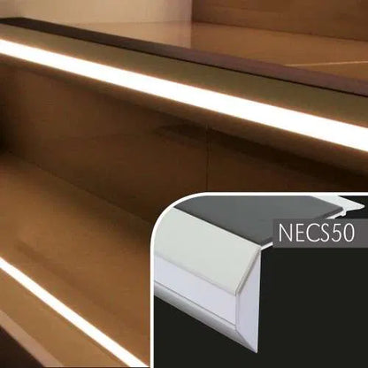 NECS50 End Caps for NSLR50 – Vision Light, Non-Slip Stair Nosing - Inova Stair Nosings