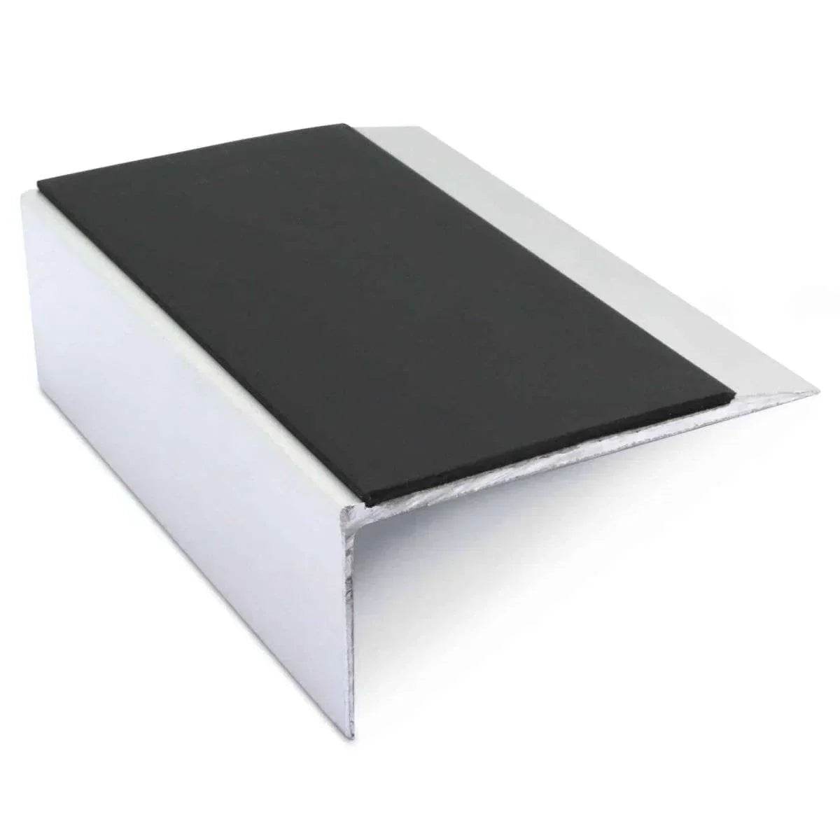  - NSL15 66x32mm Aluminum Non-Slip Stair Nosing Trim with PVC Insert - Aluminium