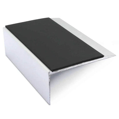  - NSL15 66x32mm Aluminum Non-Slip Stair Nosing Trim with PVC Insert - Aluminium