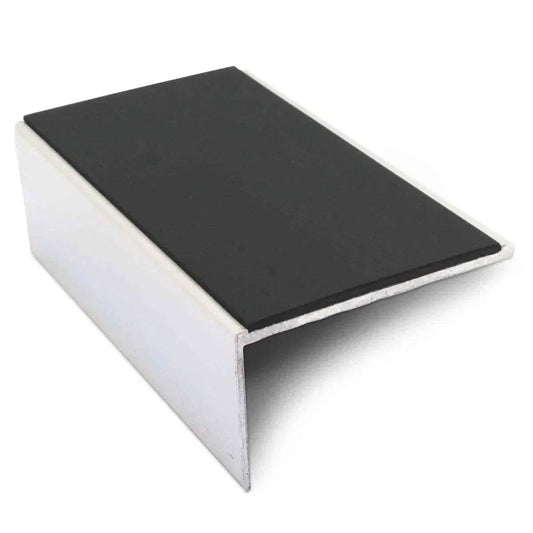  - NSL01 56x32mm Aluminum Non-Slip Stair Nosing Trim with PVC Insert - Aluminium