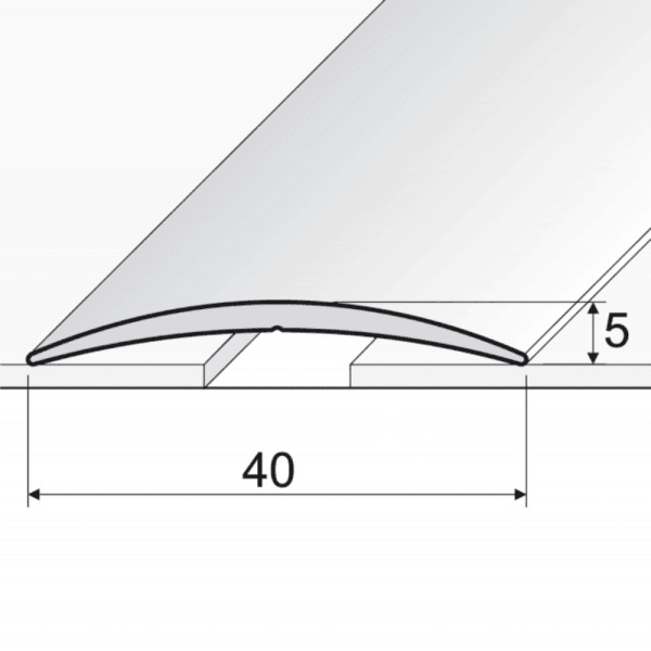  - A13 Anodised Aluminium Self Adhesive Door Threshold Strip - Aluminium
