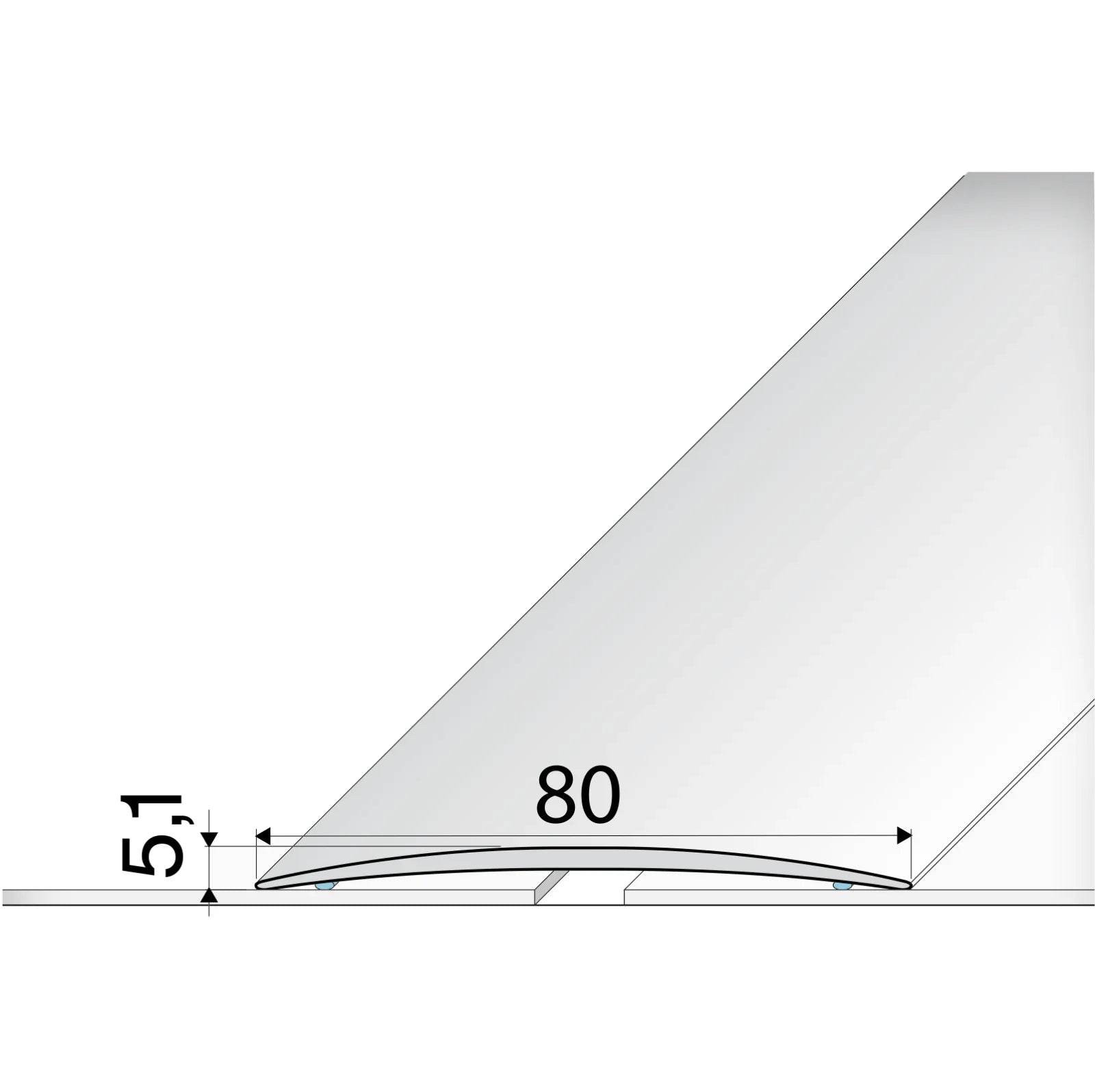  - A71 80mm Anodized Aluminum Self-Adhesive Door Threshold Strip - Aluminium