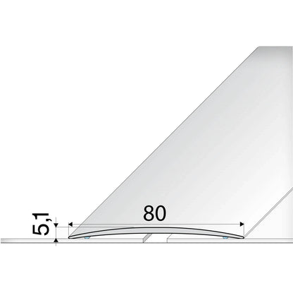  - A71 80mm Anodized Aluminum Self-Adhesive Door Threshold Strip - Aluminium