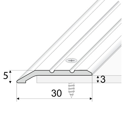 30mm Anodised Aluminium Door Threshold Ramp Profile - Inova Stair Nosings