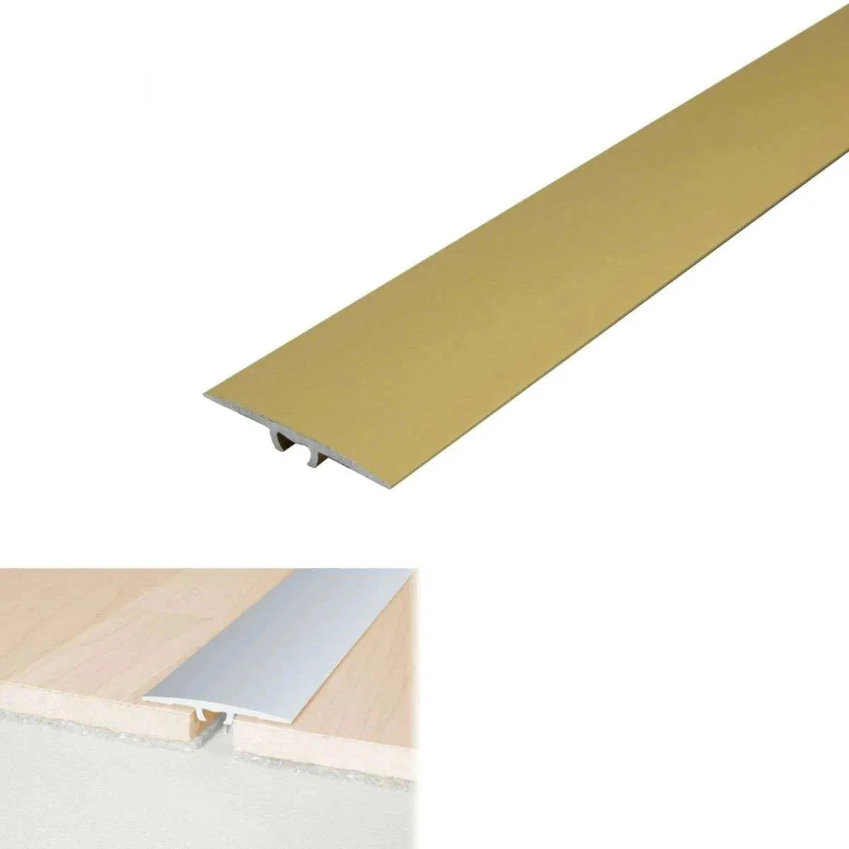A68 36mm Anodised Aluminium Flat Door Threshold Strip - Inova Stair Nosings