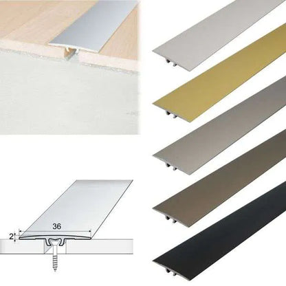 A68 36mm Anodised Aluminium Flat Door Threshold Strip - Inova Stair Nosings