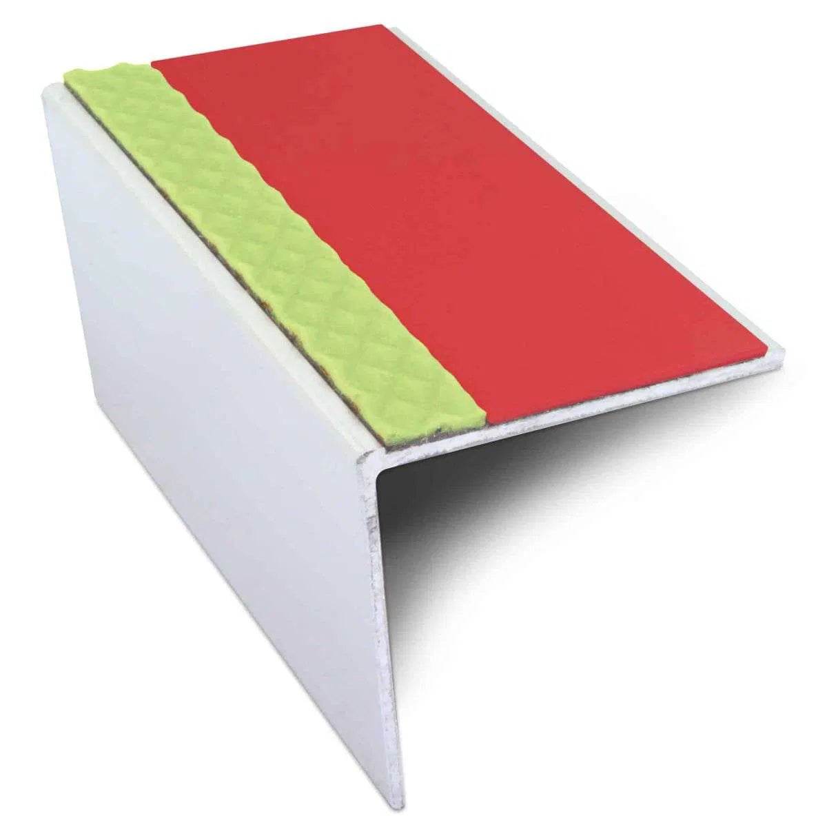  - ASL20 57x55mm DDA Compliant Aluminium Non Slip Stair Nosing Edge Trim With Pvc Insert - 