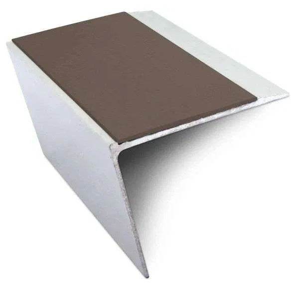  - NSL26 67x55mm DDA Aluminium Non-Slip Stair Nosing Edge Trim - Aluminium