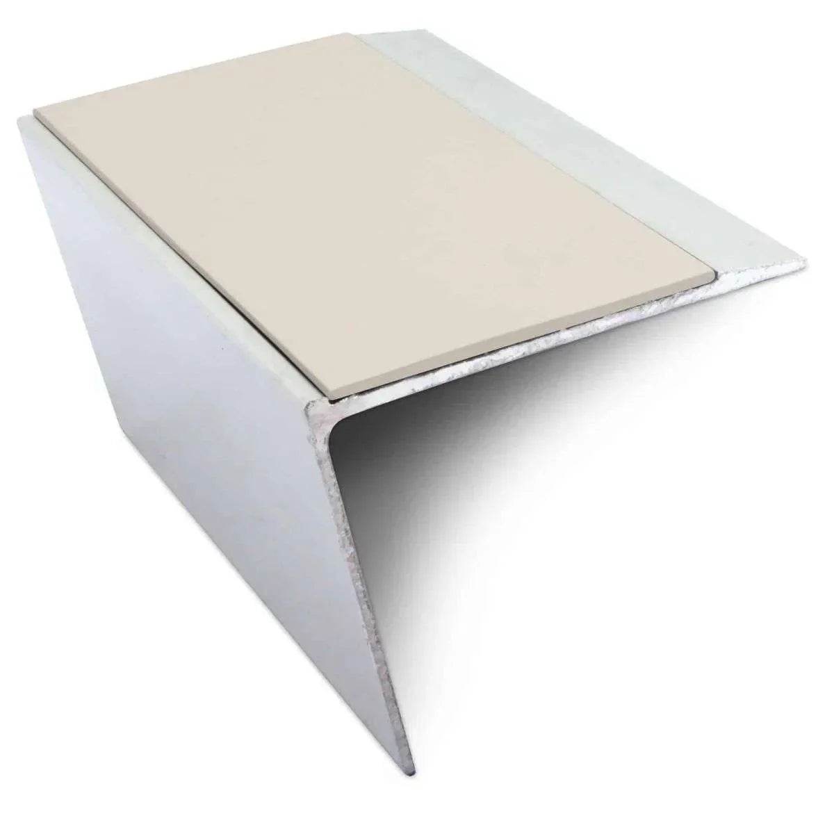  - NSL26 67x55mm DDA Aluminium Non-Slip Stair Nosing Edge Trim - Aluminium