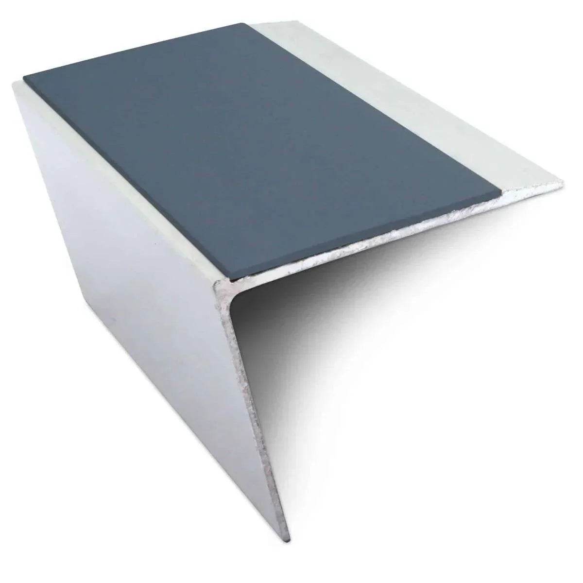  - NSL26 67x55mm DDA Aluminium Non-Slip Stair Nosing Edge Trim - Aluminium