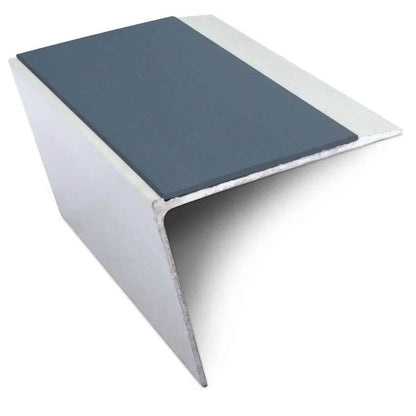  - NSL26 67x55mm DDA Aluminium Non-Slip Stair Nosing Edge Trim - Aluminium
