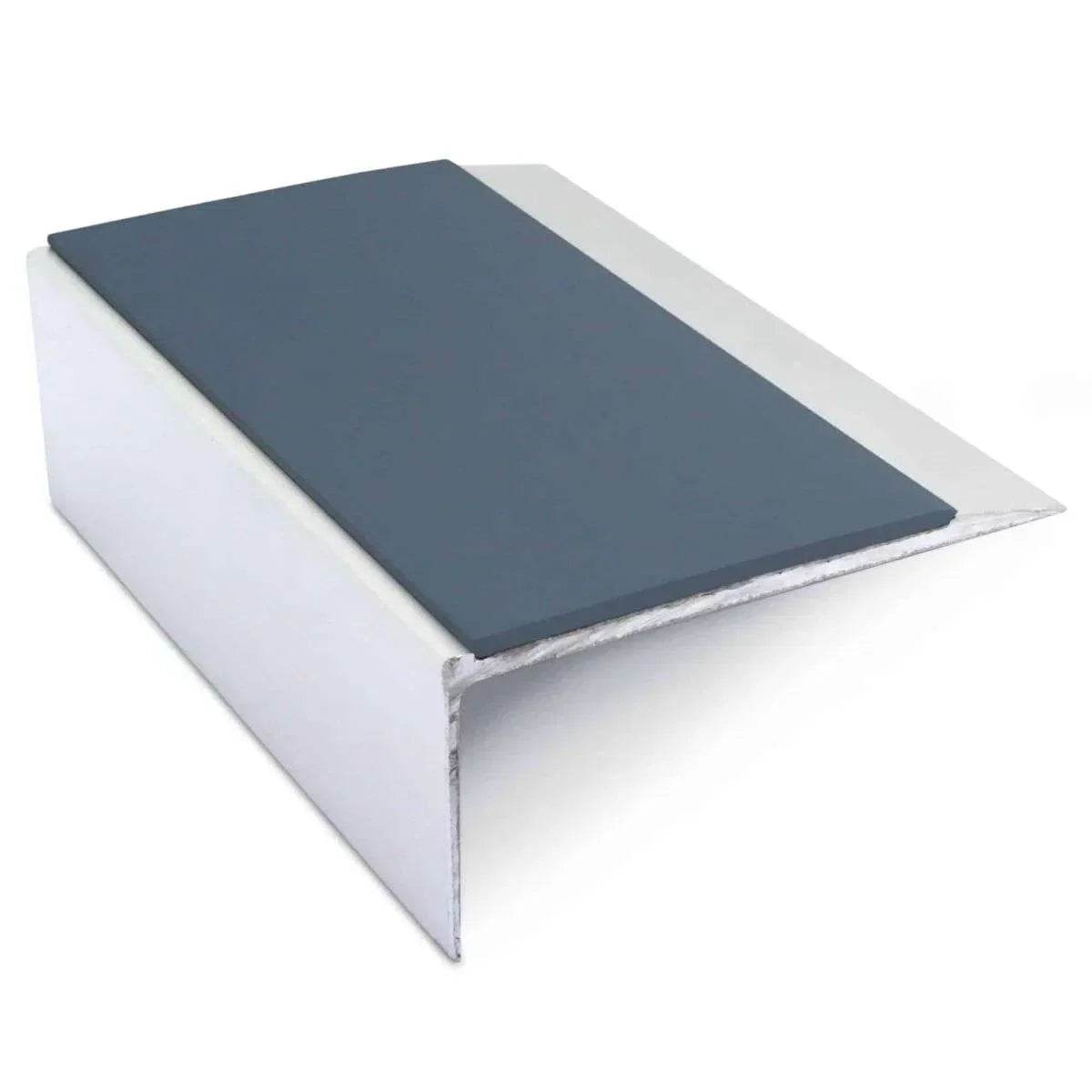  - NSL15 66x32mm Aluminum Non-Slip Stair Nosing Trim with PVC Insert - Aluminium