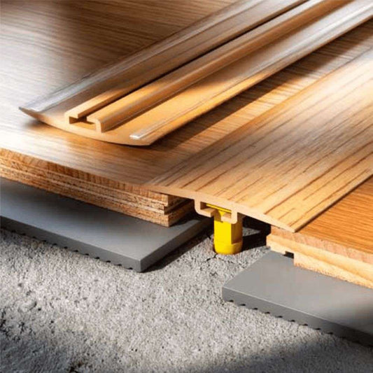 36mm PVC Wood Effect Door Threshold - Flat Profile D-P0100 - Inova Stair Nosings
