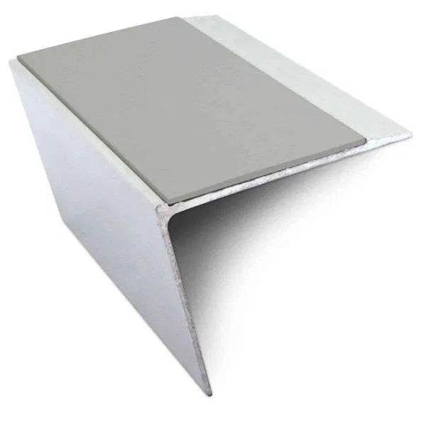  - NSL26 67x55mm DDA Aluminium Non-Slip Stair Nosing Edge Trim - Aluminium