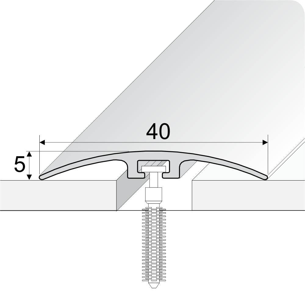  - E64 40mm PVC Wood Effect Door Threshold Strip - Durable Trim - 