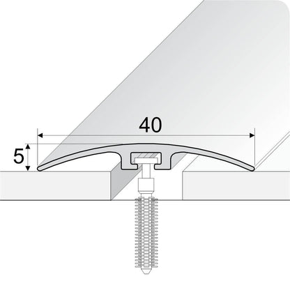  - E64 40mm PVC Wood Effect Door Threshold Strip - Durable Trim - 