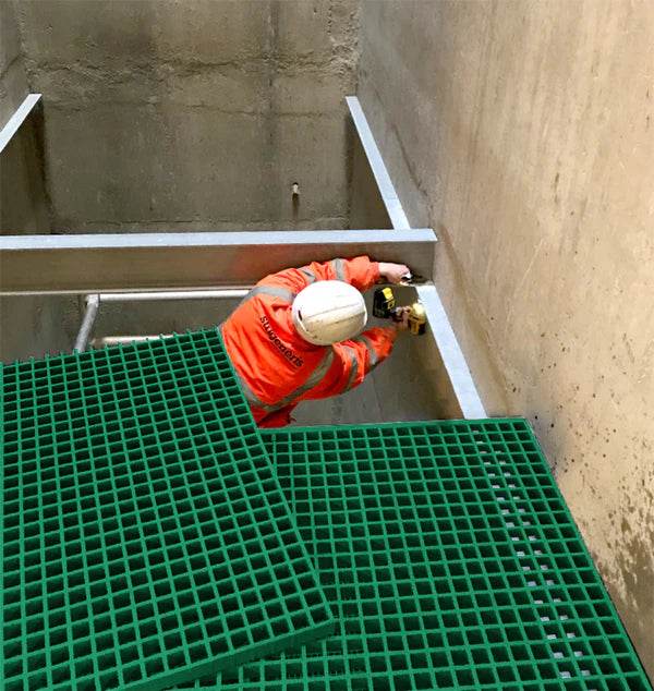 50mm GRP Open Mesh Grating for Ramps, Walkways & Covers Slip Resistant, Corrosion Resistant Gratings