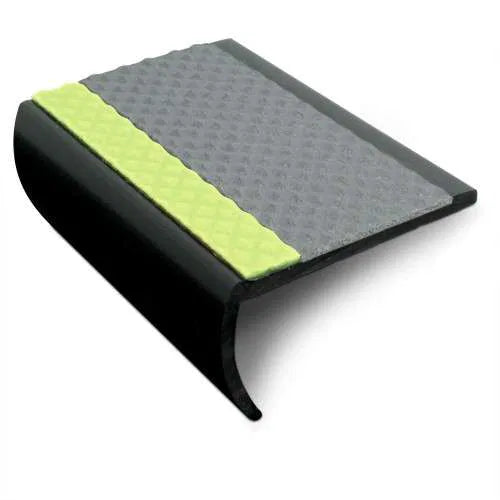 ASB 65x36mm Non-Slip Tredsafe PVC Stair Nosing - Slimline Aluminum - Inova Stair Nosings