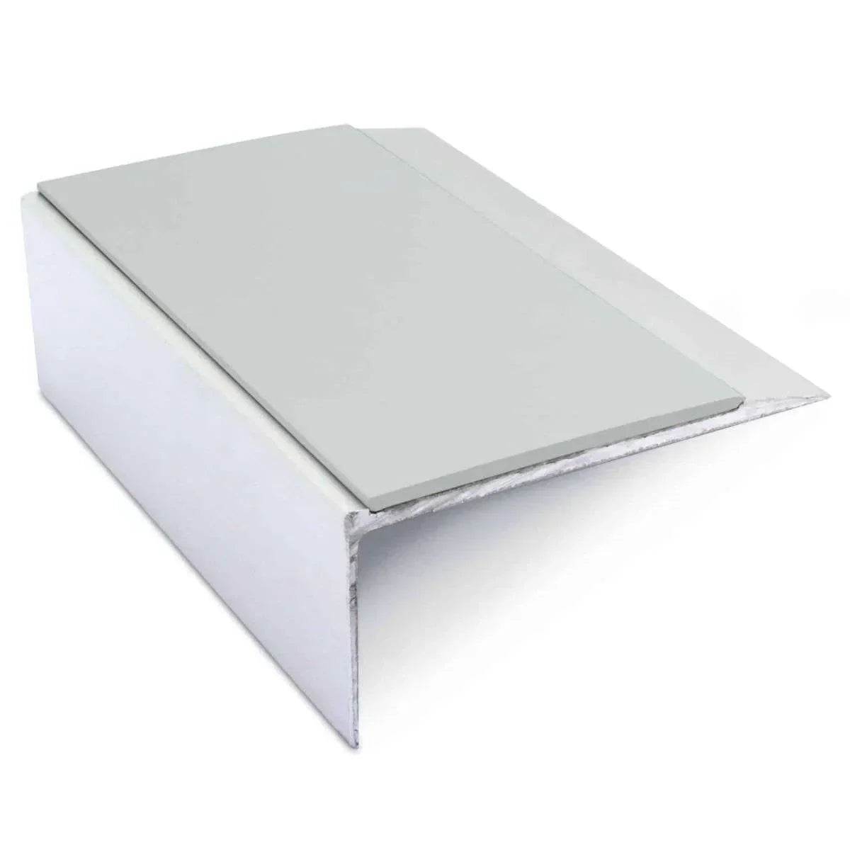  - NSL15 66x32mm Aluminum Non-Slip Stair Nosing Trim with PVC Insert - Aluminium