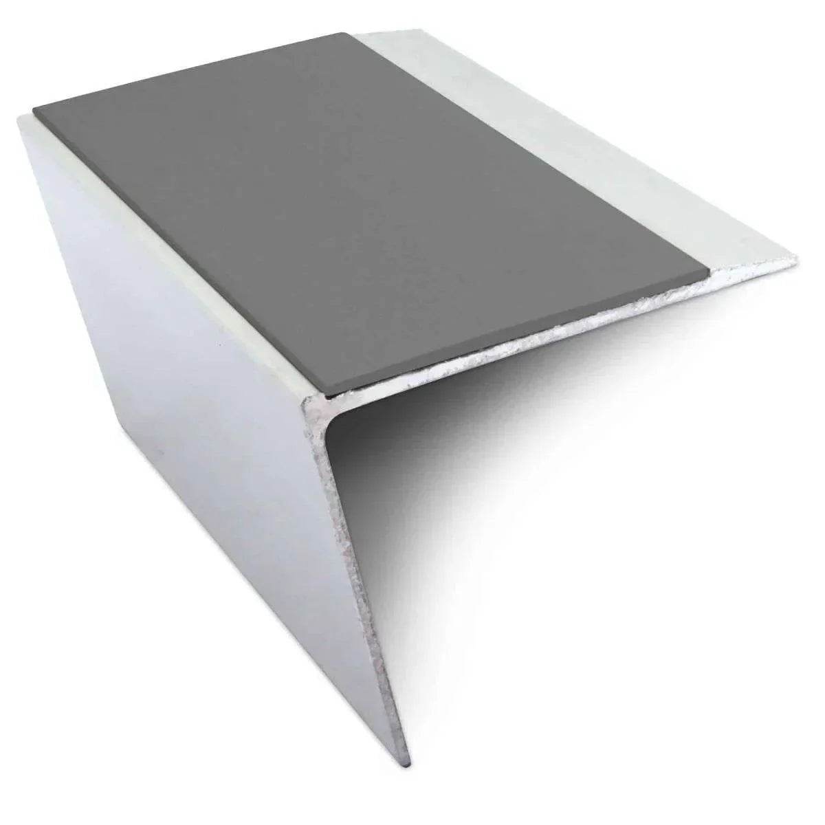  - NSL26 67x55mm DDA Aluminium Non-Slip Stair Nosing Edge Trim - Aluminium