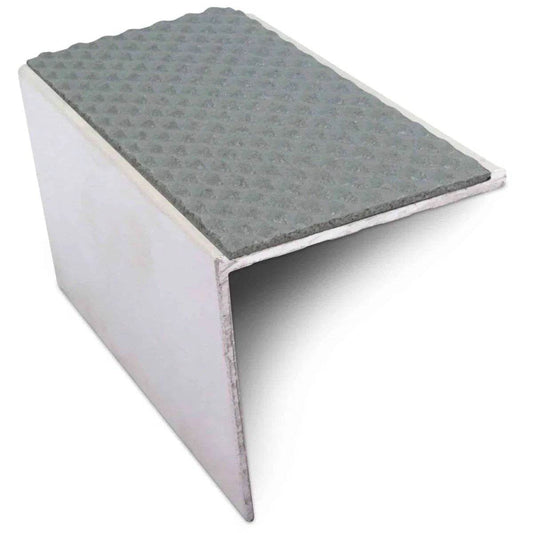  - NSL19 Tredsafe 56 x 55mm DDA Compliant Aluminium Non Slip Stair Nosing Edge Trim With Pvc Insert - 