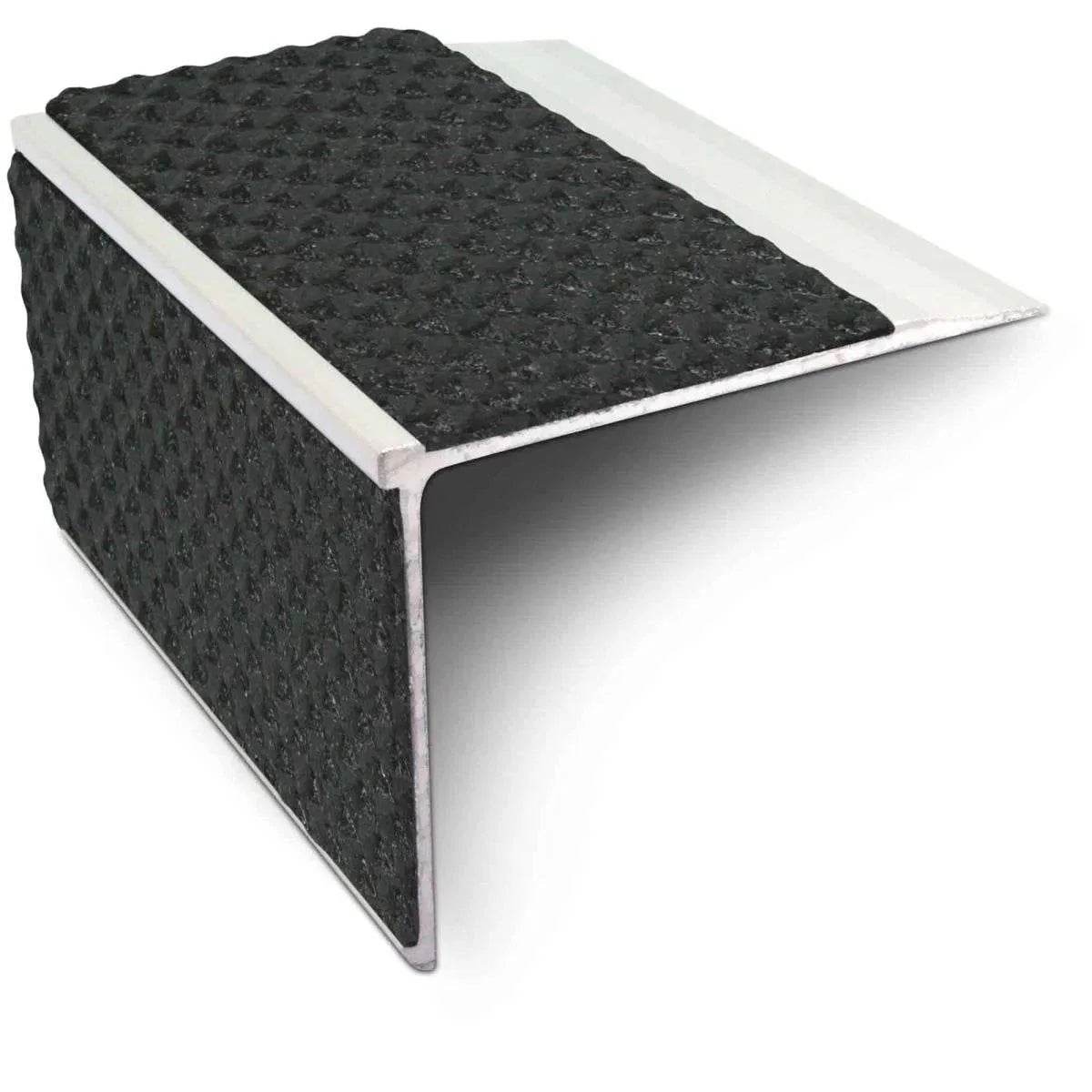  - NSL27 Tredsafe 75mm x 58mm DDA Compliant Aluminium Non Slip Stair Nosing Edge Trim With Pvc Insert - 
