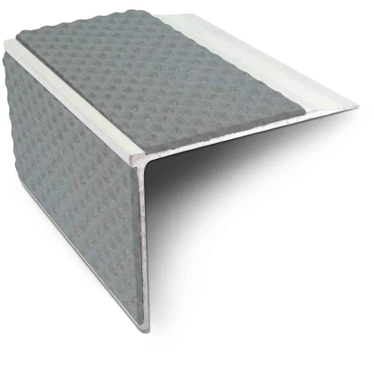  - NSL27 Tredsafe 75mm x 58mm DDA Compliant Aluminium Non Slip Stair Nosing Edge Trim With Pvc Insert - 