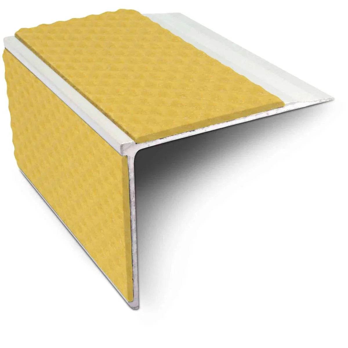  - NSL27 Tredsafe 75mm x 58mm DDA Compliant Aluminium Non Slip Stair Nosing Edge Trim With Pvc Insert - 