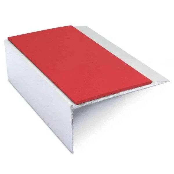  - NSL15 66x32mm Aluminum Non-Slip Stair Nosing Trim with PVC Insert - Aluminium