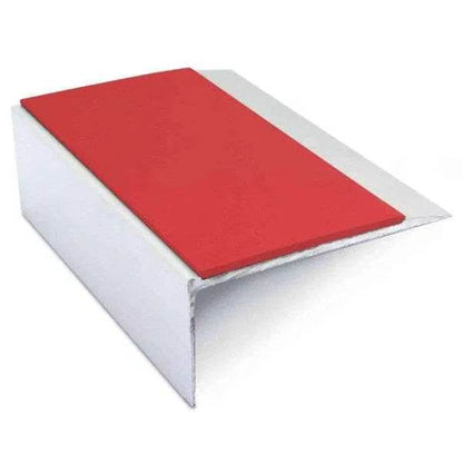  - NSL15 66x32mm Aluminum Non-Slip Stair Nosing Trim with PVC Insert - Aluminium