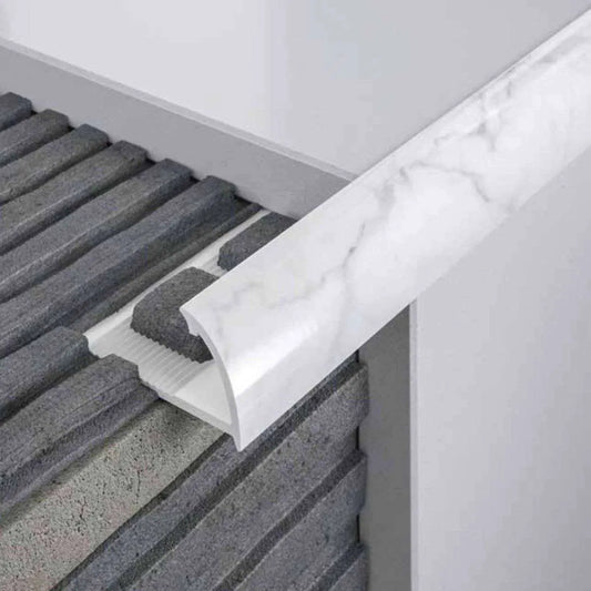 Round Edge PVC Tile Trims Quadrant 8, 10, 12.5mm Sizes - Inova Stair Nosings