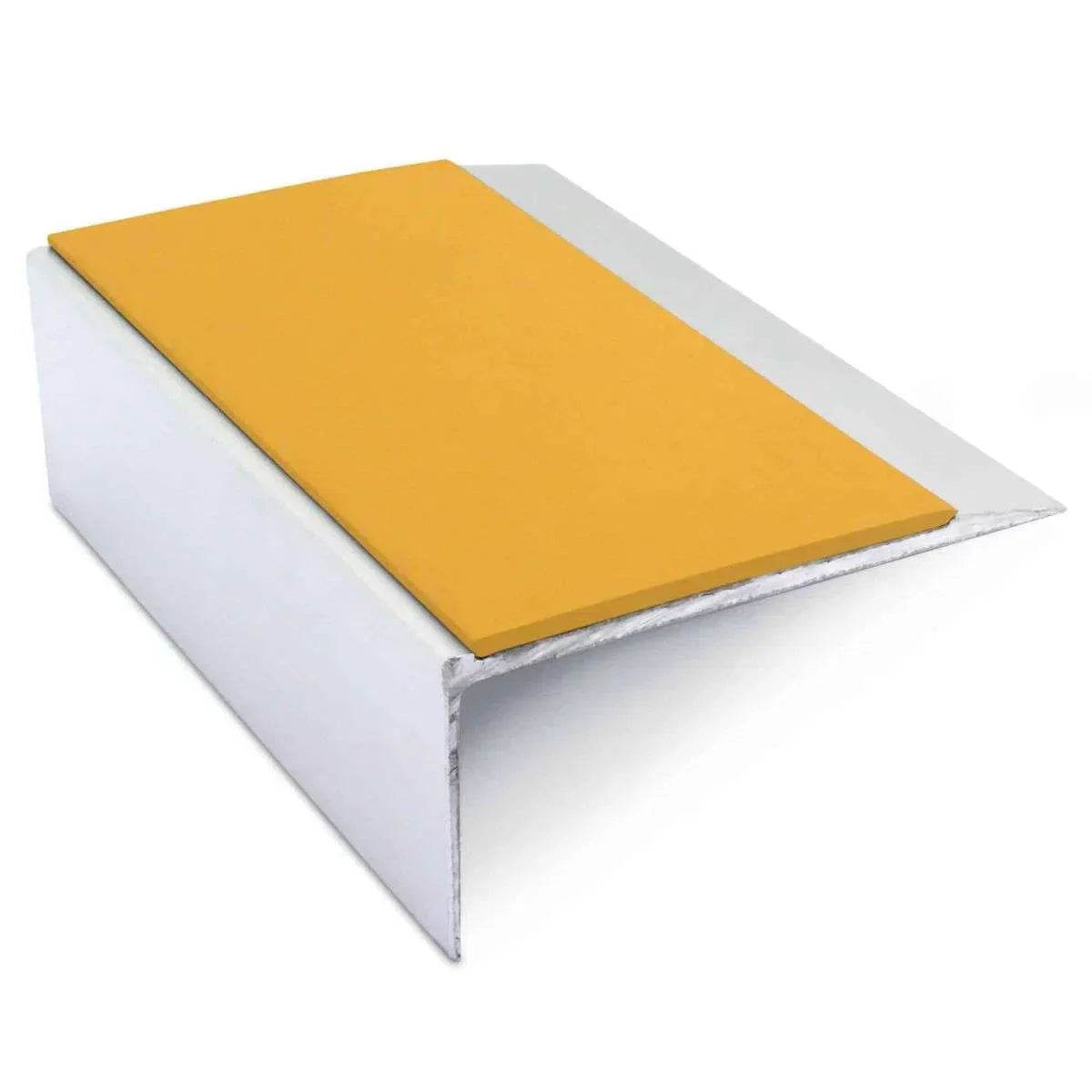  - NSL15 66x32mm Aluminum Non-Slip Stair Nosing Trim with PVC Insert - Aluminium